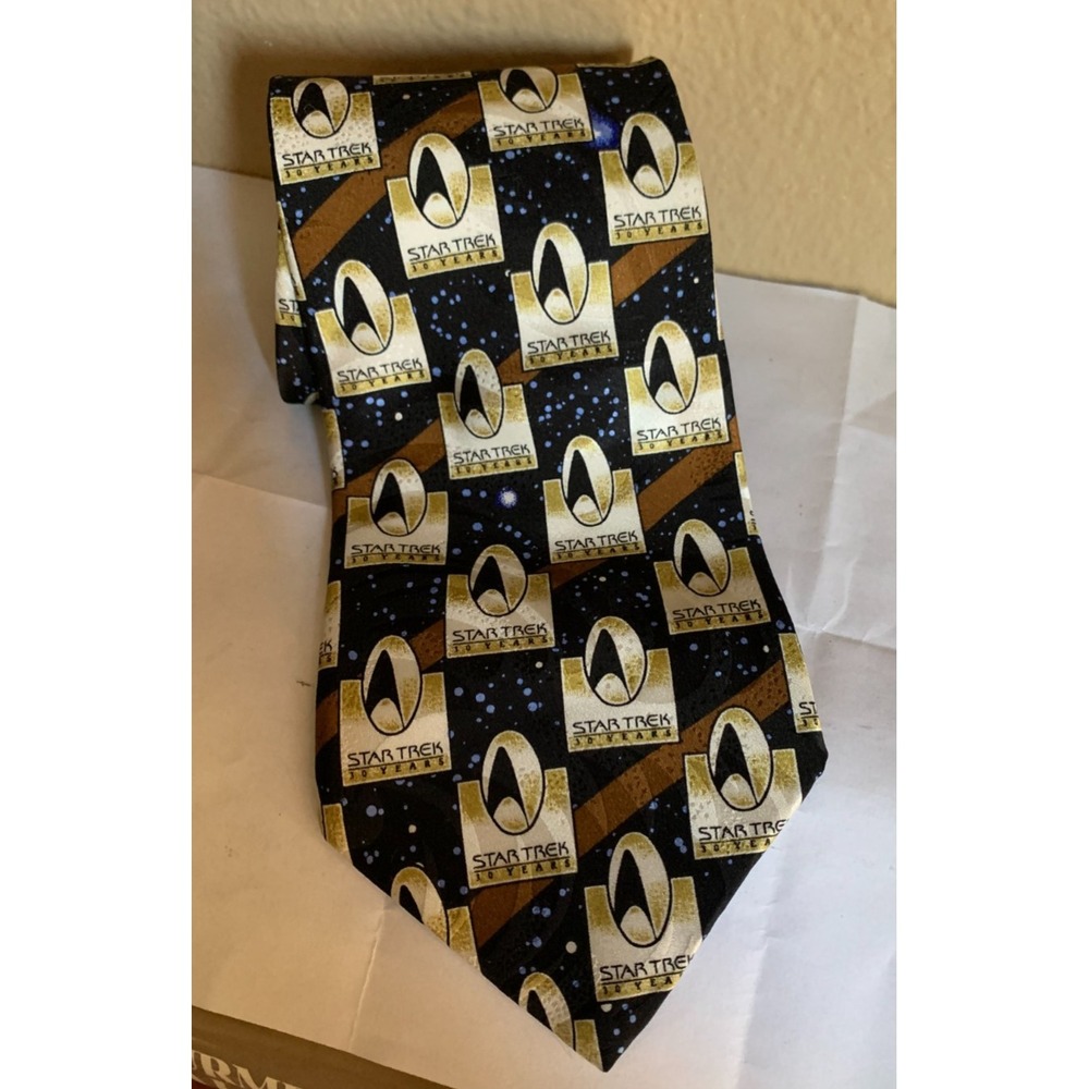 Star Trek Tie By RM Style Made‎ with 100% Silk 55" Long 3.75" Wide